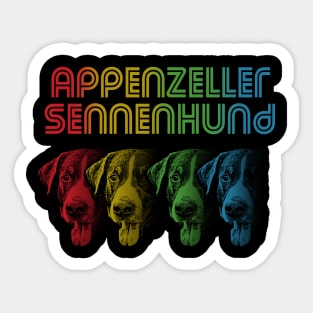 Cool Retro Groovy Appenzeller Sennenhund Dog Sticker